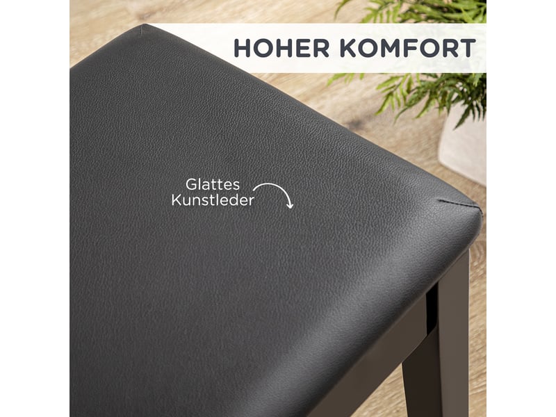  Banc de piano réglable en hauteur avec espace de rangement, banc de piano avec coussins en cuir noir, 75x35x49 cm, idéal pour les musiciens F12-012V00BK - Conforama D