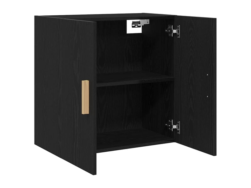  Meuble mural, meuble de rangement salon 60 x 30 x 60 cm bois d'ingénierie chêne noir  - Conforama E
