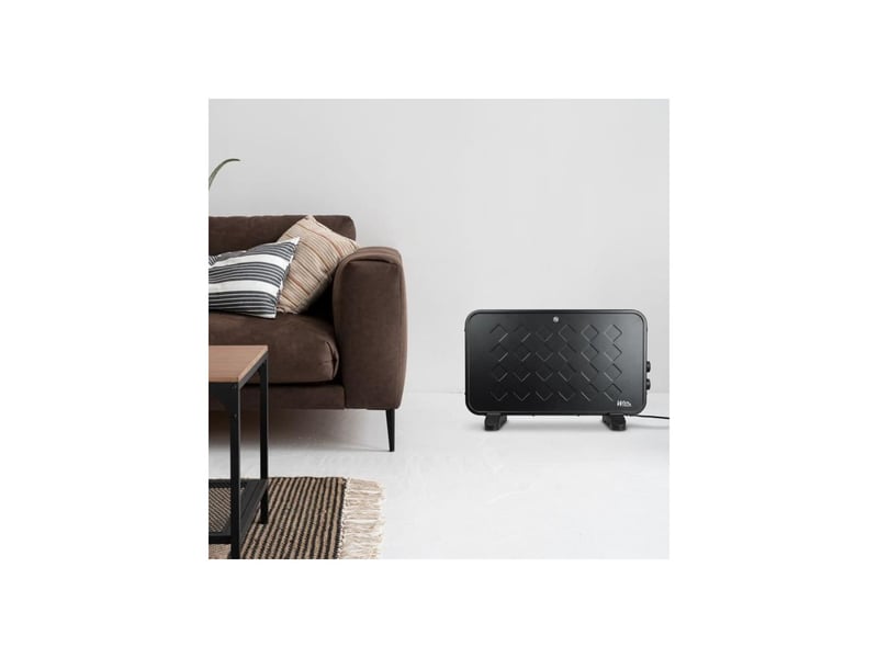  Chauffage mobile convection 2000w turbo avec ventilateur thermostat 2 vitesses noir AABKC52172 - Conforama E