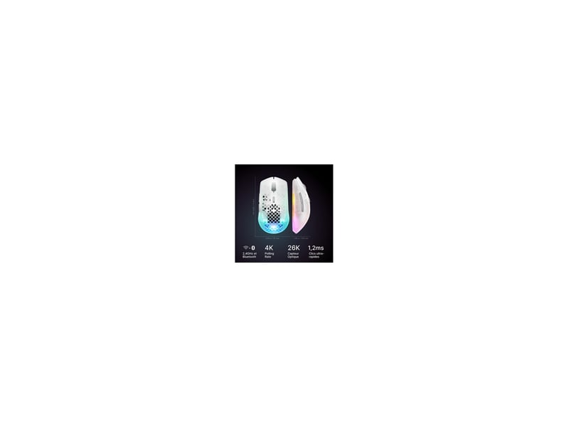  Souris gaming sans fil 4k aerox 3 ghost truemove 26k 6 boutons ip54 8232849 - Conforama B