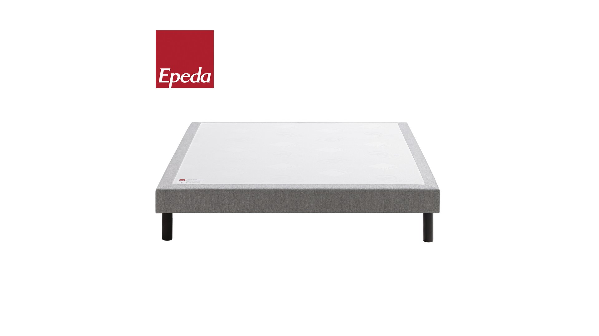 SOMMIER TAPISSIER 140X190 CM EPEDA ALLURE MEDIUM DECO gris Conforama