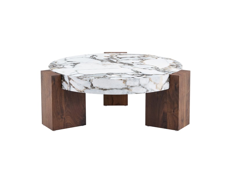 Table basse ronde avec table d'appoint assortie 61 cm evryae - Conforama A