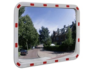 Miroir rectangulaire à fixer coloris blanc <strong></strong>  <strong></strong> - 60 cm x 80 cm