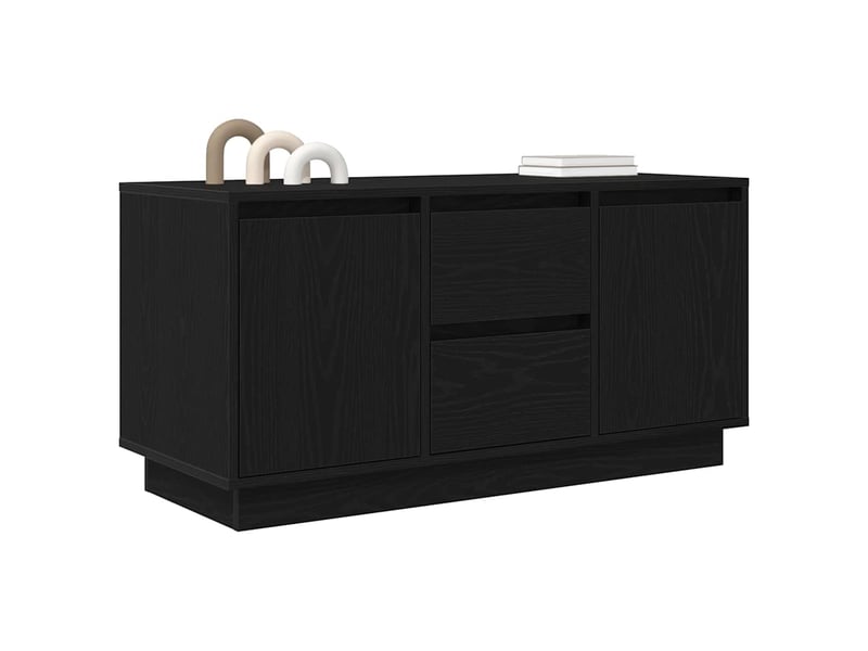  Meuble tv - banc tv - meuble de rangement avec lumières led chêne noir 100x41x50 cm  - Conforama E