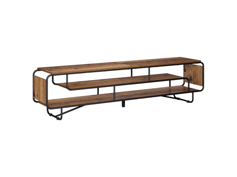  Meuble tv, banc tv 180x36x45 cm bois ancien bois d'ingénierie  - Conforama A