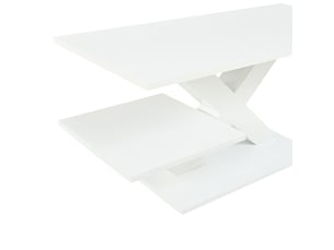 Table basse rectangulaire coloris blanc LPOSPI - 48 cmx100 cm