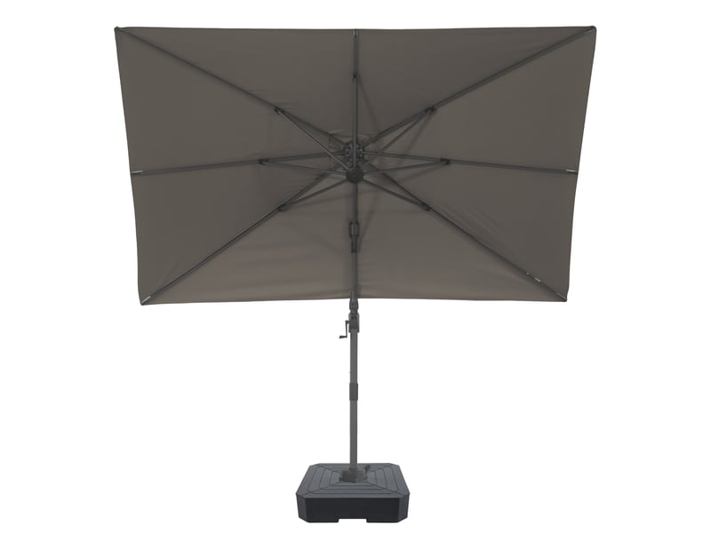  Axi nyra parasol déporté rectangulaire avec pied de parasol, 200 x 300 cm, anthracitetaupe | pour le jardin terrasse avec armature thermolaquée | housse de protection inclus  - Conforama E
