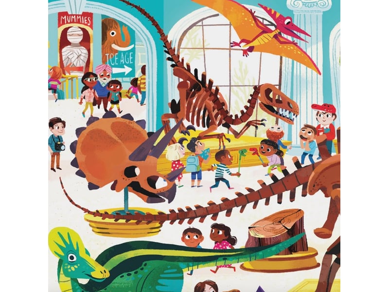  Puzzle 60pcs une journee au musee des dinosaures TOOPIZ-CC49210 - Conforama C