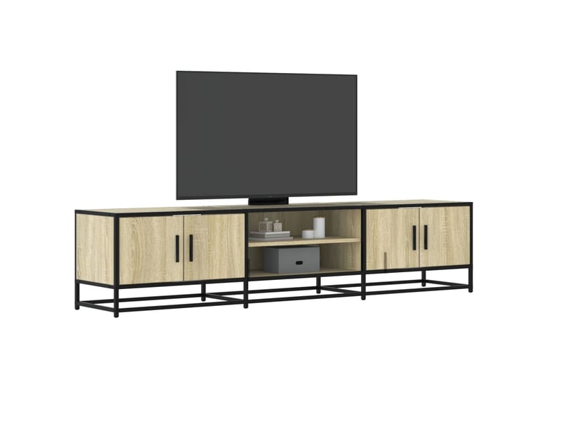  Meuble tv - banc tv - meuble de rangement chêne sonoma 180x35x41 cm bois d'ingénierie  - Conforama B