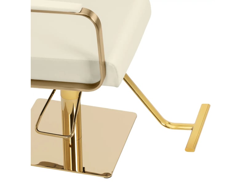  Fauteuil de coiffure avec repose-pieds 94 x 59 x 88 cm 200 kg crème doré 14_0008969  - Conforama D