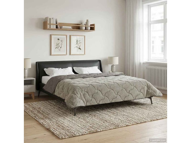  Duvet d'hiver - couette 220 x 260 cm hiver - couette gris clair respirant  - Conforama D