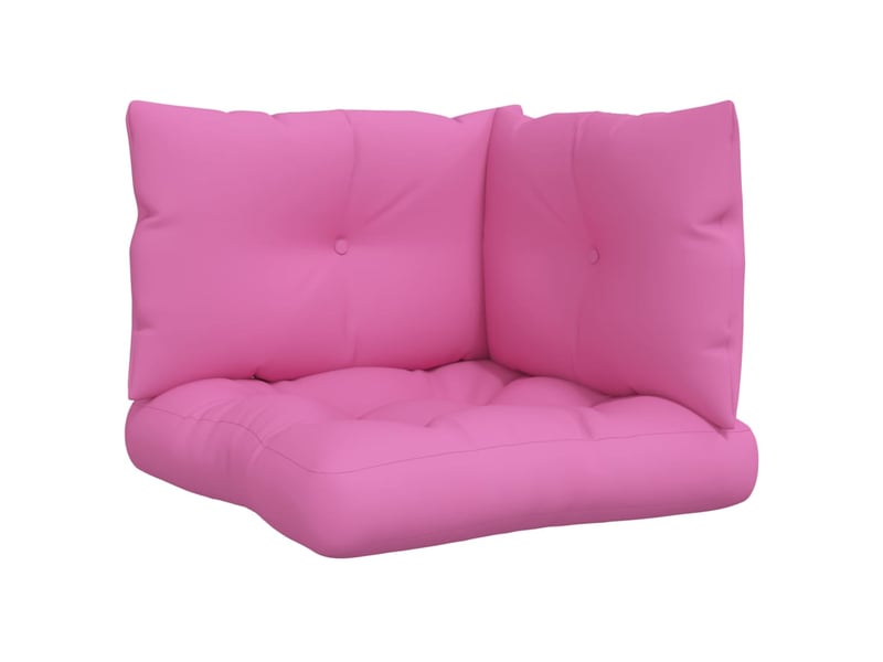  Lot de 3 coussins de palette, coussins de canapé rose tissu oxford cf59699  - Conforama A