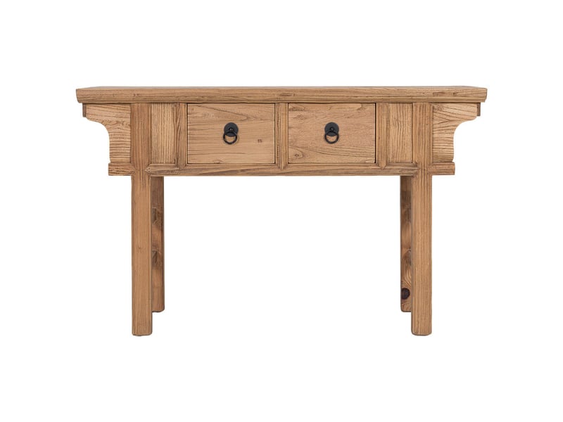 Console en bois beige 114x35x70 cm h  - Conforama C