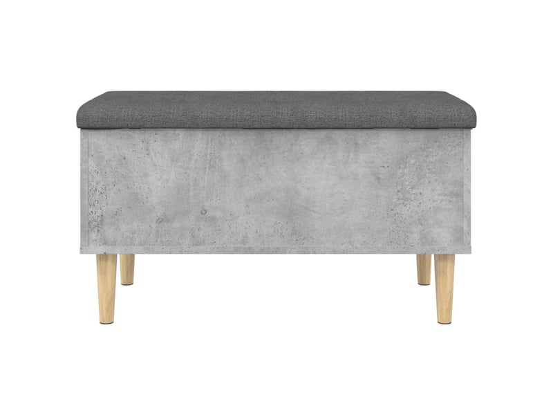  Banc chambre, banc de rangement gris béton 82x42x46 cm bois d'ingénierie  - Conforama E