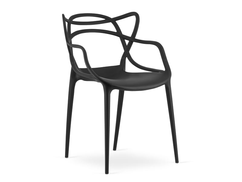 Family chaises kato - noires x 4  - Conforama B
