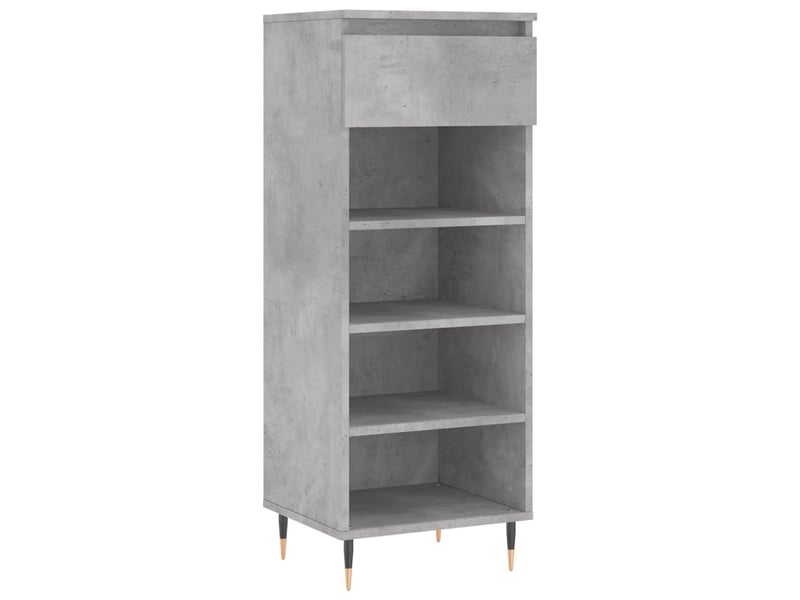  Meuble à chaussure, armoire à chaussures gris béton 40x36x105 cm bois d'ingénierie shl1611  - Conforama A