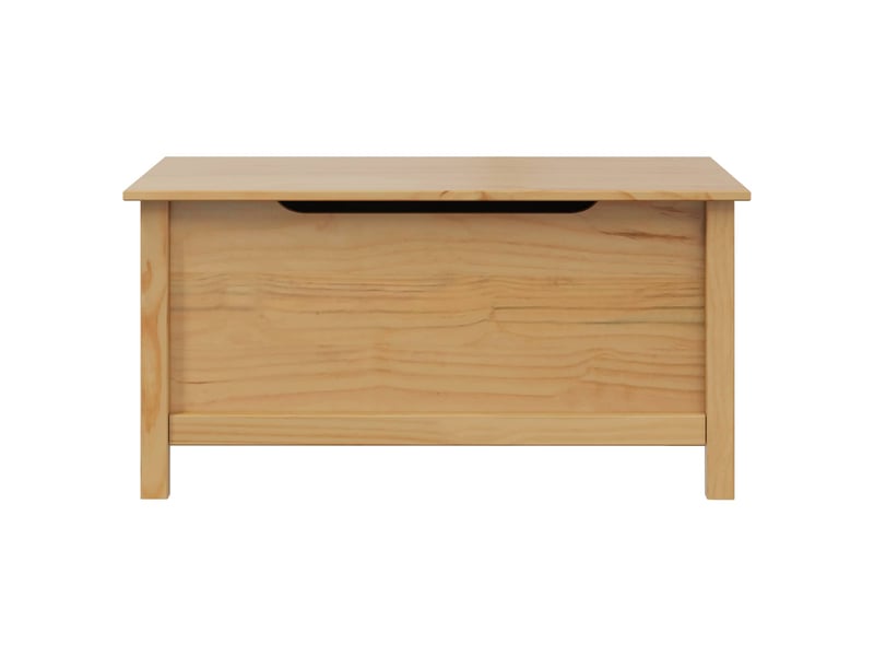 Boîte de rangement, coffre de rangement hill marron miel 90x40x45 cm pin massif - Conforama E