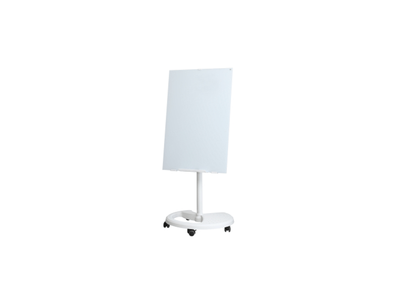 Tableau blanc magnétique en verre trempé réglable en hauteur 90 × 60 cm avec accessoires - Conforama A