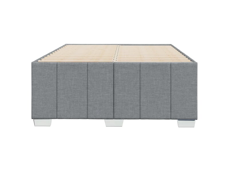  Lit double- lit adulte -  cadre de lit sans matelas gris clair 120x190 cm tissu  - Conforama C