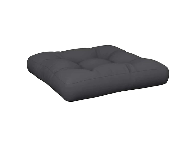  Coussin de palette, coussin de chaise, coussin de canapé noir 50x50x12 cm tissu cf55409  - Conforama A