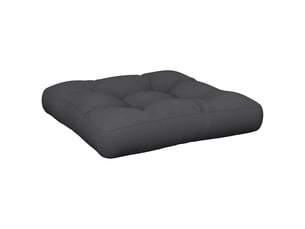 Coussin de palette, coussin de chaise, coussin de canapé noir 50x50x12 cm tissu cf55409