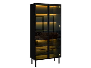 Vitrine coloris noir 3 étagère(s) <strong></strong> <strong></strong> - 70 cmx170 cm