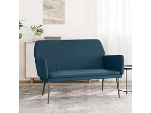 Banc, canapé 2 places bleu 108x79x79 cm velours shl95548