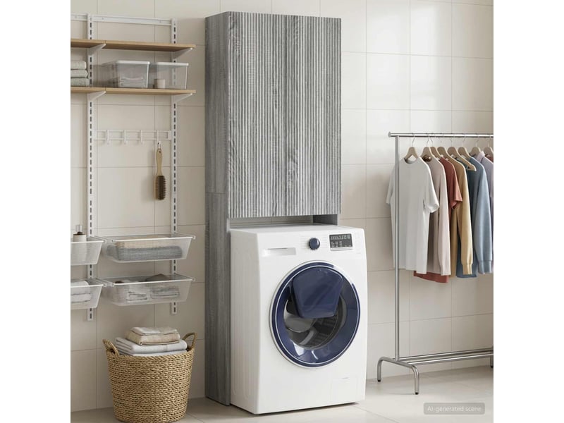  Armoire de toilette, meuble de toilette arnhem sonoma gris 66x25.5x190 cm  - Conforama B