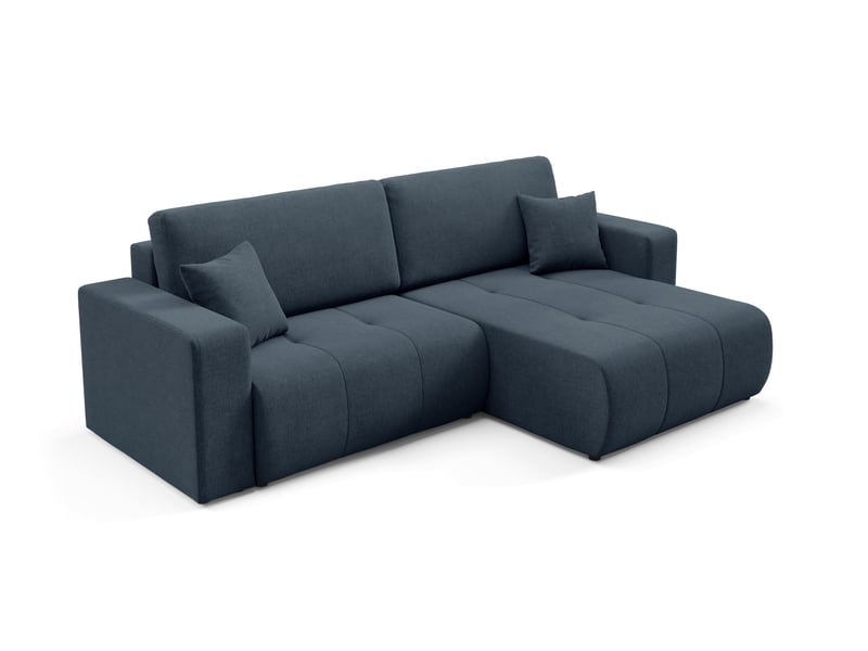  Canapé d'angle convertible molinio l bleu  - Conforama C