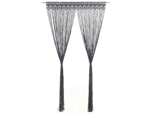 Rideau en macramé, rideau de porte anthracite 140x240 cm coton cf43856