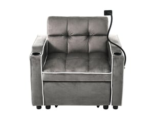 Fauteuil convertible MAISONORA Tissu gris