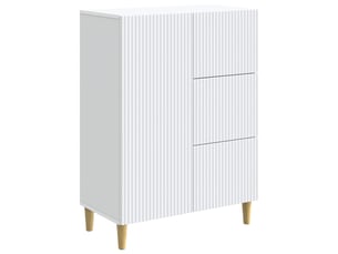Buffet - bahut - meuble de rangement blanc 66 x 34,5 x 90 cm bois d'ingénierie