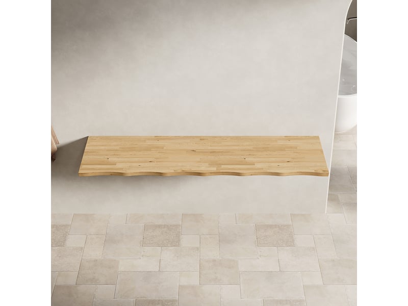  Étagère en bois massif, 160 cm, couleur naturelle, pour une utilisation individuelle ou en combinaison avec des meubles.  - Conforama D
