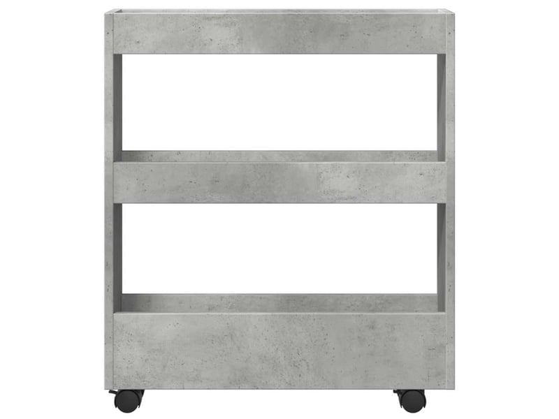  Chariot de rangement étroit pour bureau 3 niveaux gris béton shl71302  - Conforama D