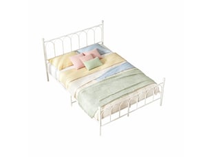 Lit simple 140x200 cm <strong>TCQPZ</strong>  <strong></strong> coloris blanc
