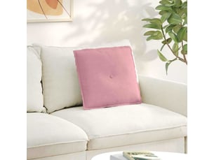 Coussin de dos, coussin de dossier rose 50 x 45 cm tissu en velours côtelé cf54982