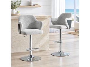 tabouret de bar assise réglable en hauteur  HAVRYA  - bicolore hauteur d'assise 64 cm vendu Par paire
