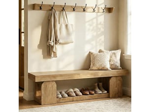 Banc  coloris marron <strong>TRIBESIGNS</strong> <strong></strong> - 160 cm