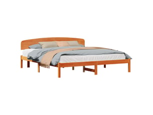 Lit 2 places 200x200 cm    coloris marron