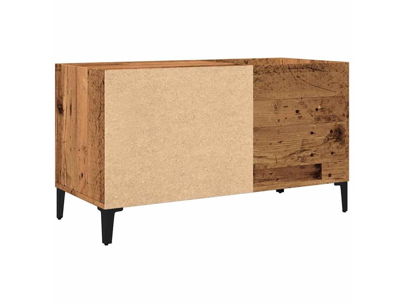  Armoire à disques, armoire de rangement vieux bois 84,5x38x48 cm bois d'ingénierie  - Conforama E