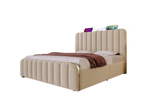 Lit coffre 180x200 cm <strong>HAUSS SPOLE</strong>  <strong></strong> coloris beige