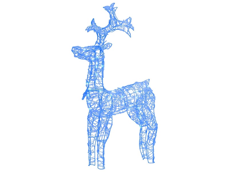 Renne de décoration, éclairage de noël 90 led 60x16x100 cm acrylique cf62044 - Conforama A