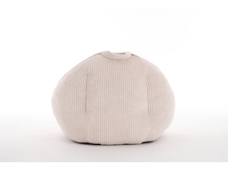 Fauteuil pouf enfant avec forme ergonomique et assise moelleuse, en velours côtelé beige 69 × 72 × 51 cm - Conforama D