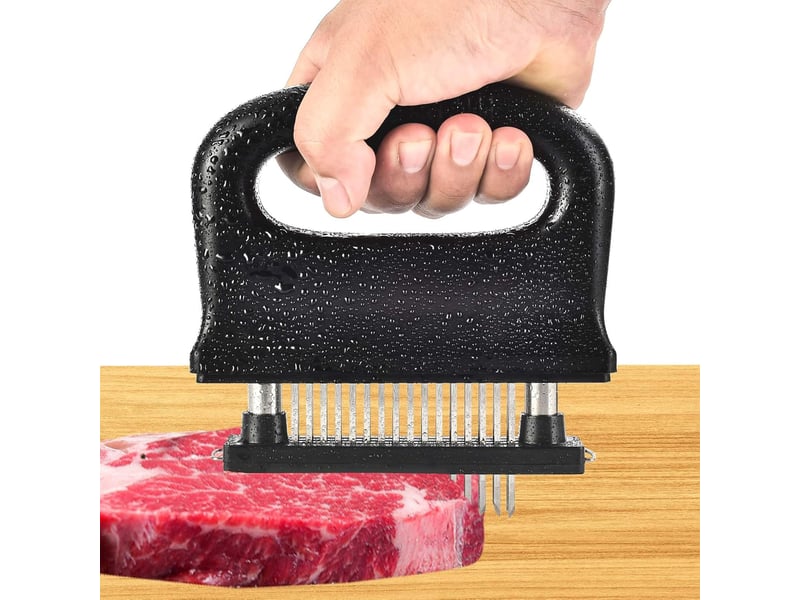  Attendrisseur de viande inox professionnel, 48lames détachables attendrisseur à escalope avec manche antidérapant, attendrisseur de bœuf très résistan  - Conforama A