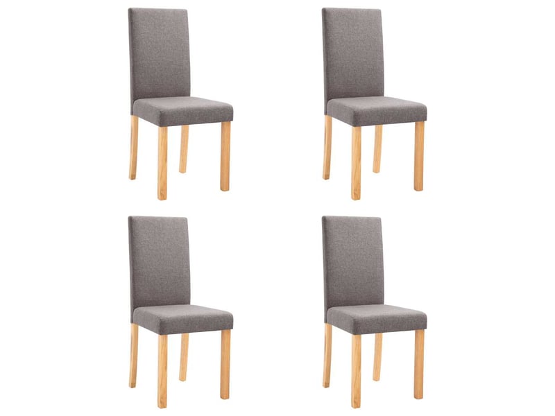  Vidaxl chaises à manger lot de 4 taupe tissu  - Conforama A