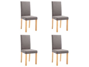 Vidaxl chaises à manger lot de 4 taupe tissu
