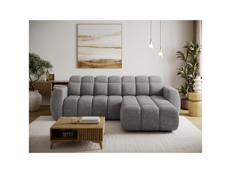Canapé d'angle électrique fanoti 3 places beige – angle droit - Conforama B