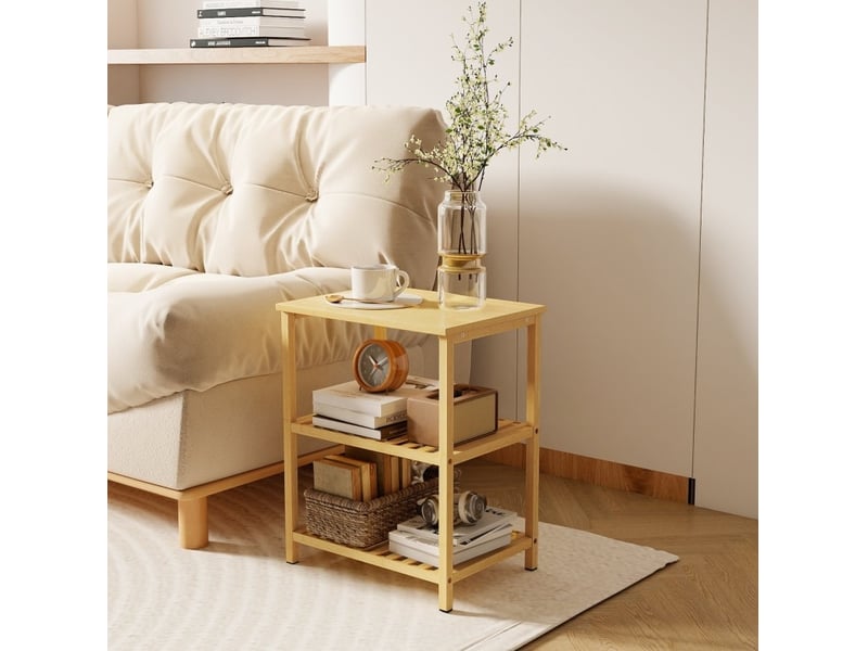  Table d'appoint 40,6x30 cm à 3 niveaux couleur naturelle  - Conforama B