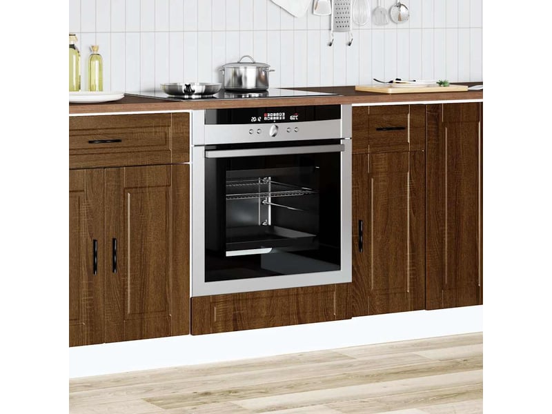  Armoire à four, armoire de cuisine porto chêne marron bois d'ingénierie  - Conforama C