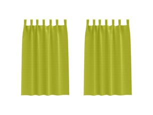 Lot de 2 rideaux occultants, rideaux black-out avec anneaux vert 175 x 140 cm cf44809